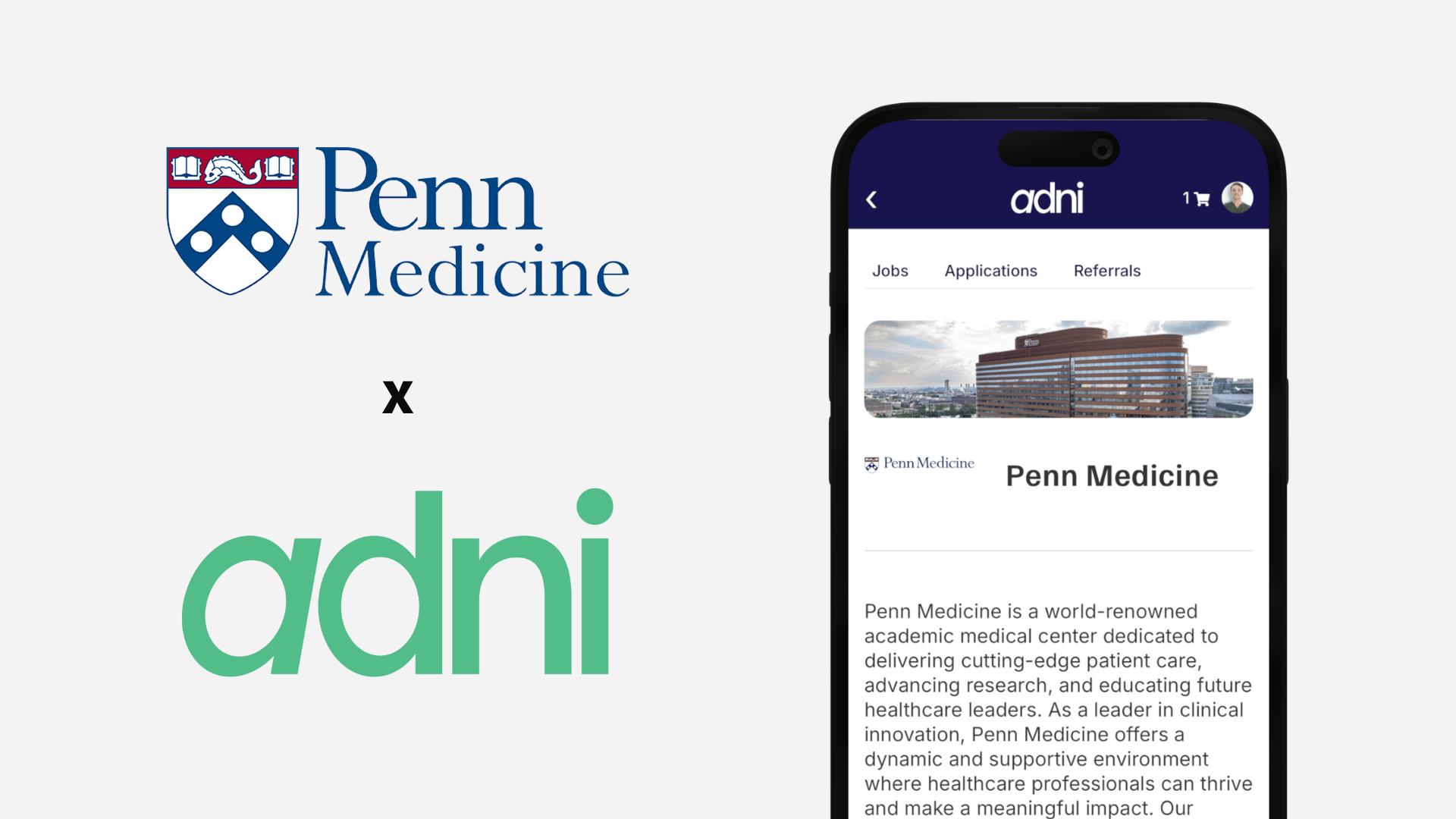 Penn Medicine Posts Jobs for Nurses on the Adni App, the Leading ...